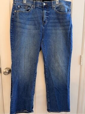torrid Women's Baggy Straight-Leg High Rise Jeans - Medium Blue Wash